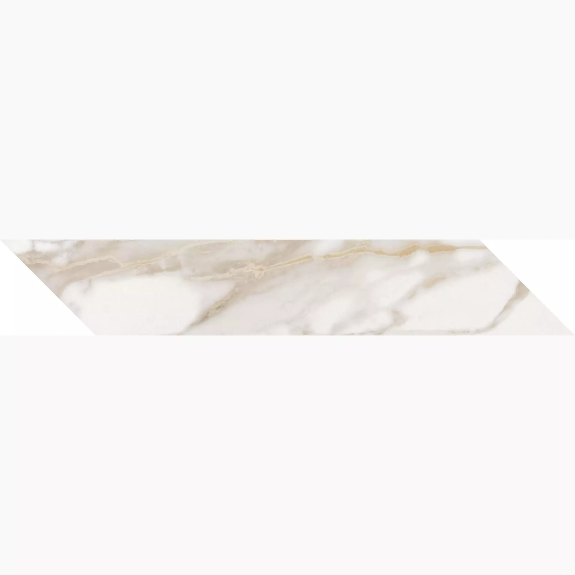 Keope Elements Lux Calacatta Gold Lappato Chevron Left 54384132 10x60cm rectified 9mm