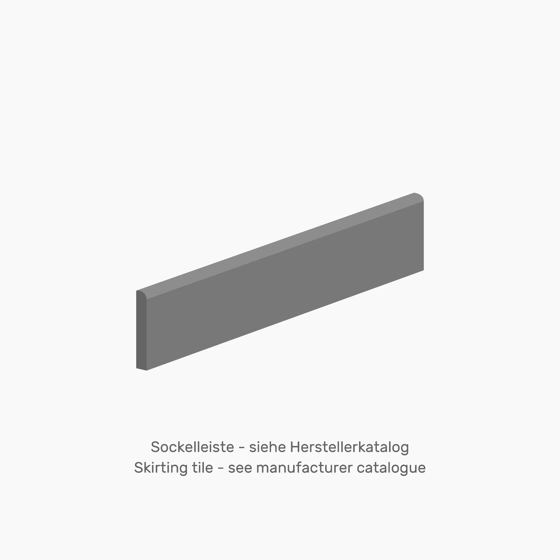 Sichenia Block Grey Skirting board 0180162 7x60cm rectified 10mm