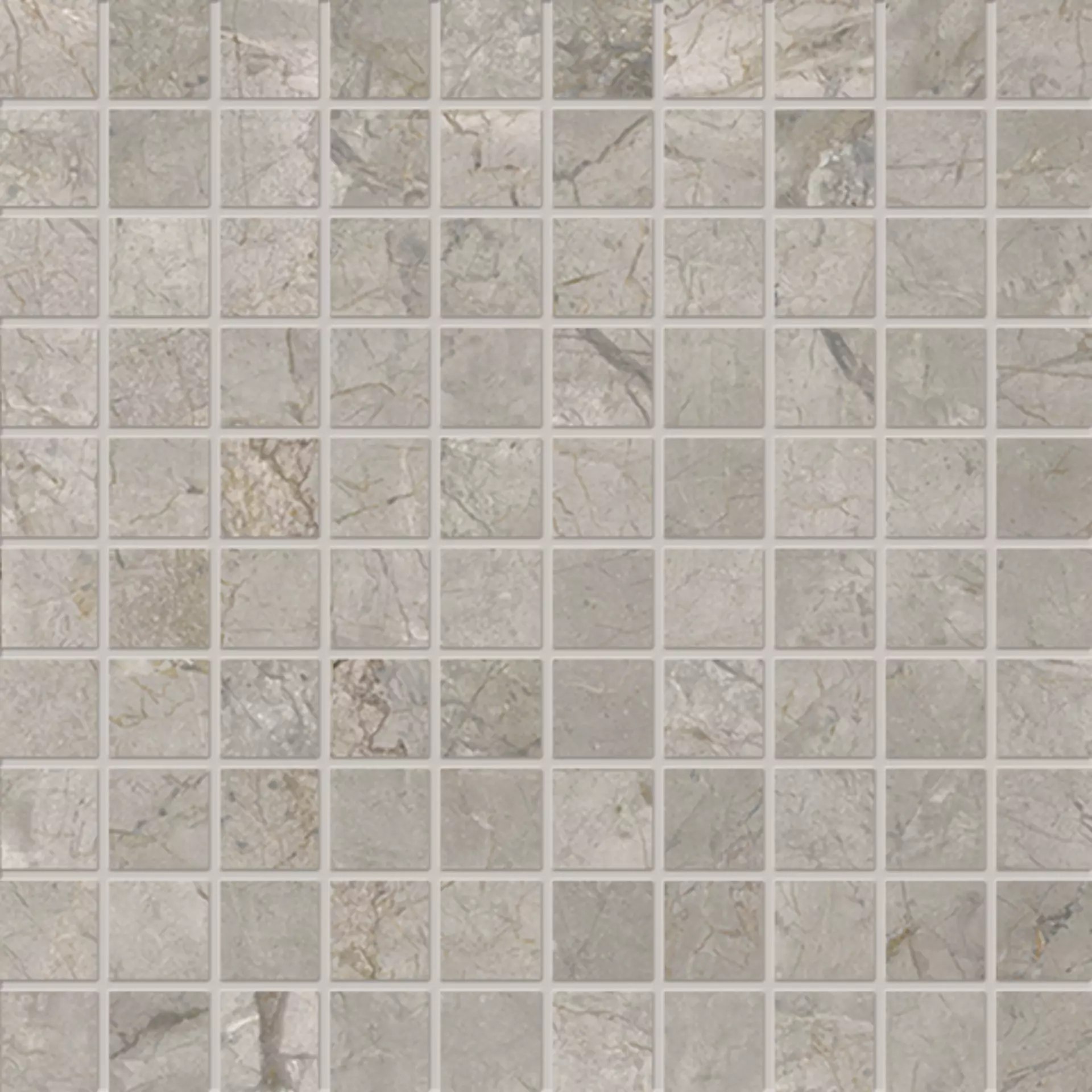 Keope Elements Lux Silver Grey Lappato Mosaic 41324D32 30x30cm rectified 9mm