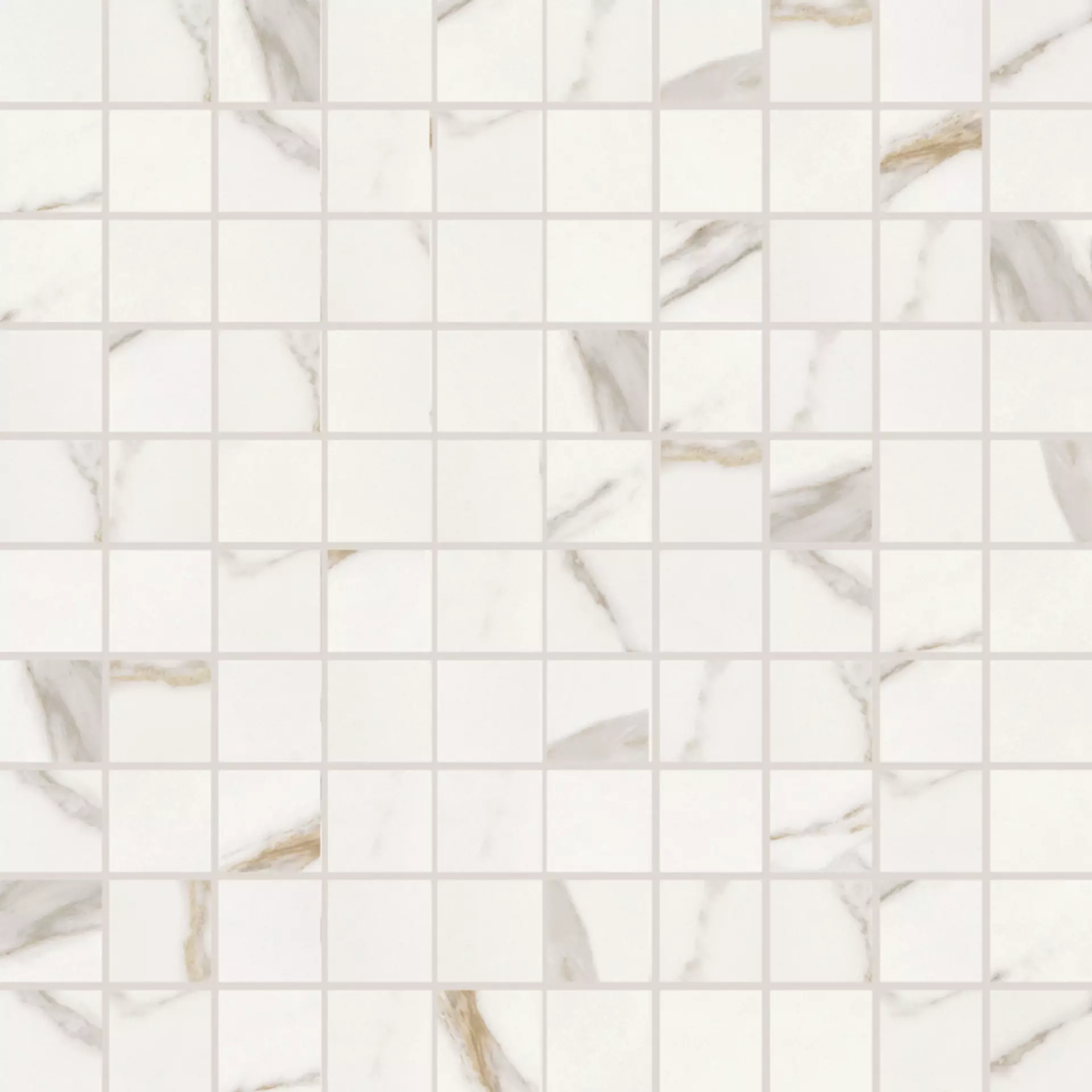 Keope Elements Lux Calacatta Gold Lappato Mosaic 41324D38 30x30cm rectified 9mm
