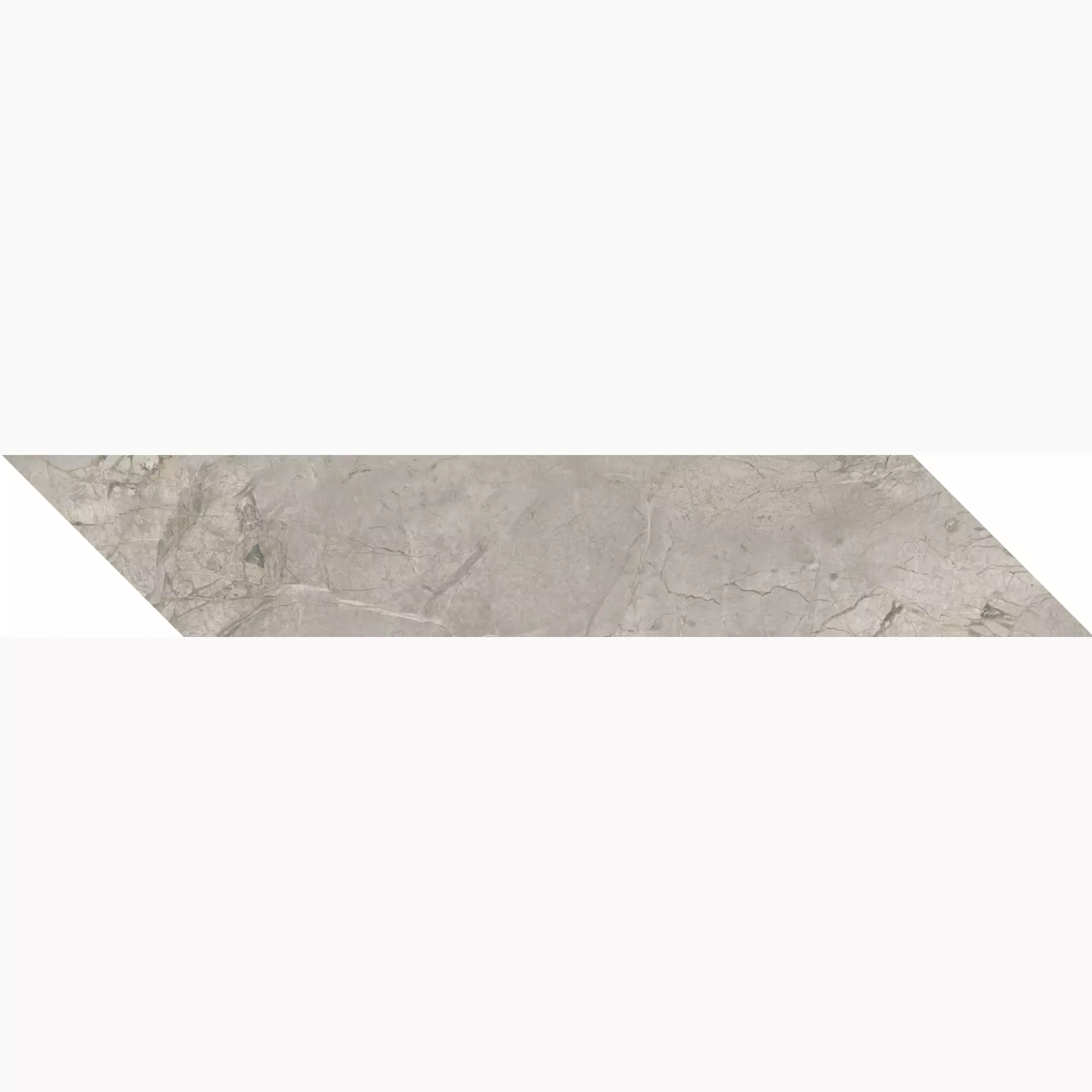 Keope Elements Lux Silver Grey Lappato Chevron Left 43324132 10x60cm rectified 9mm