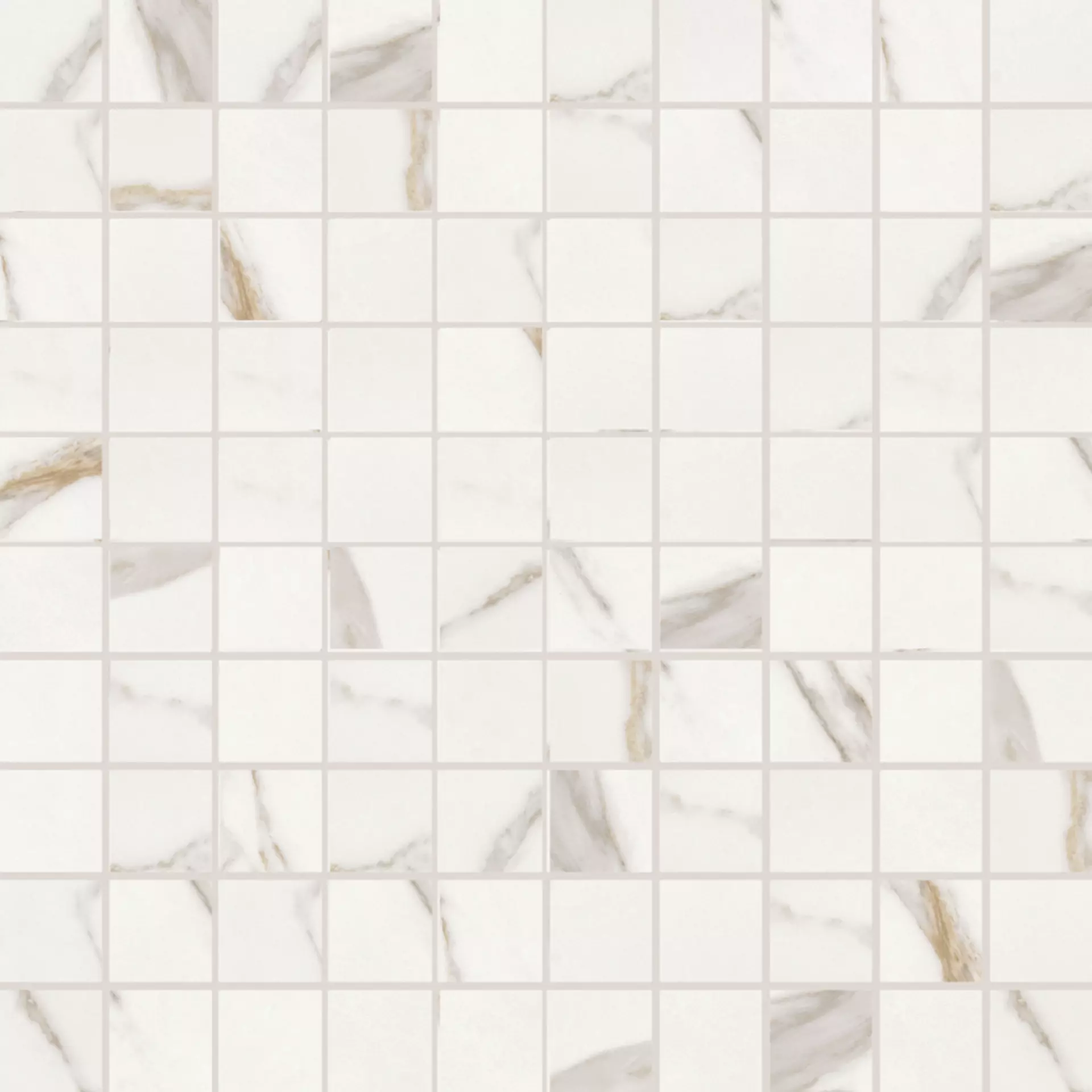 Keope Elements Lux Calacatta Gold Lappato Mosaic 41324D38 30x30cm rectified 9mm