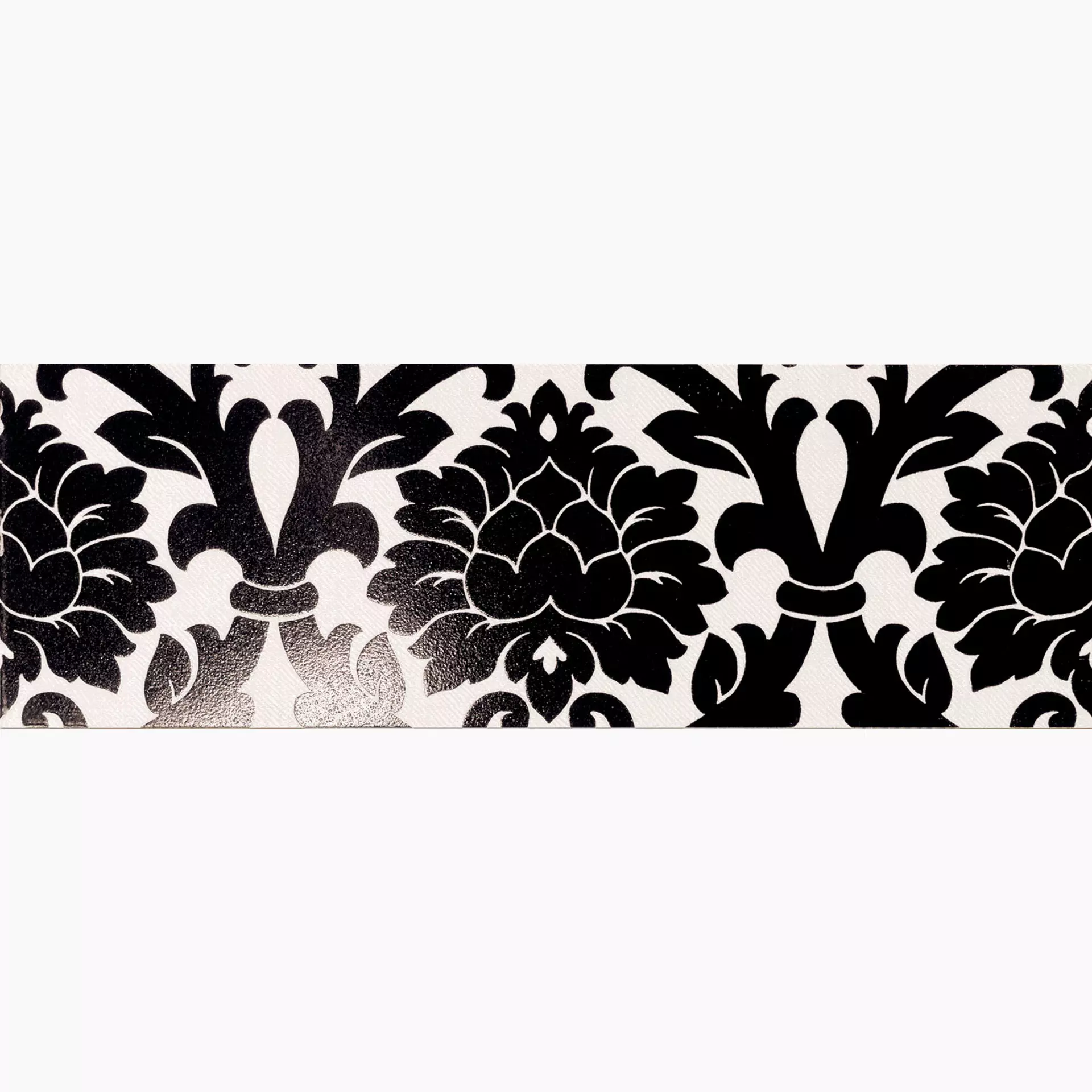 Settecento New Baroque White – Black Dekor Velvet A+B 77006 24x72cm rektifiziert 10mm