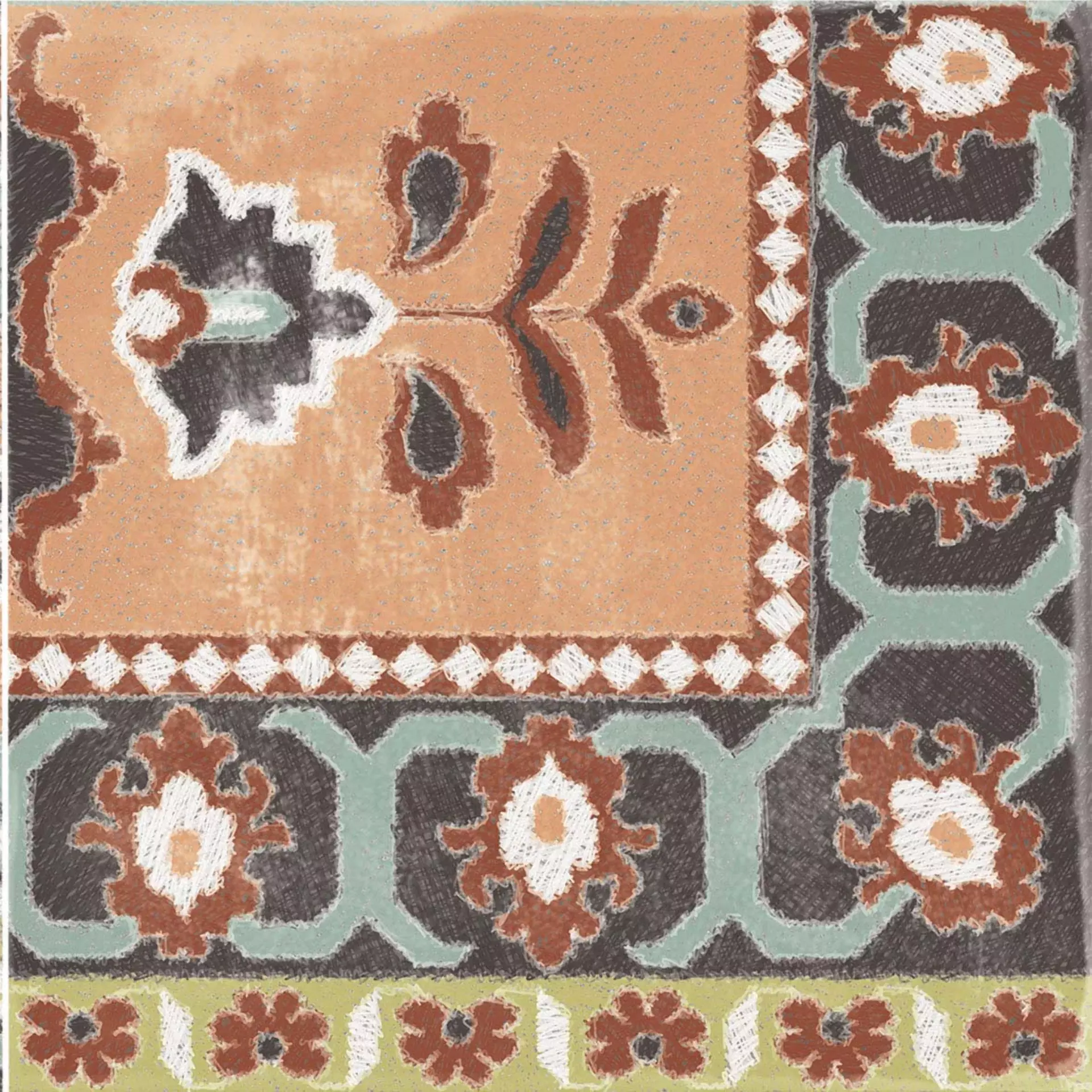 ABK Play Mix Multicolor Naturale Decor Carpet PF60003351 20x20cm 8,5mm