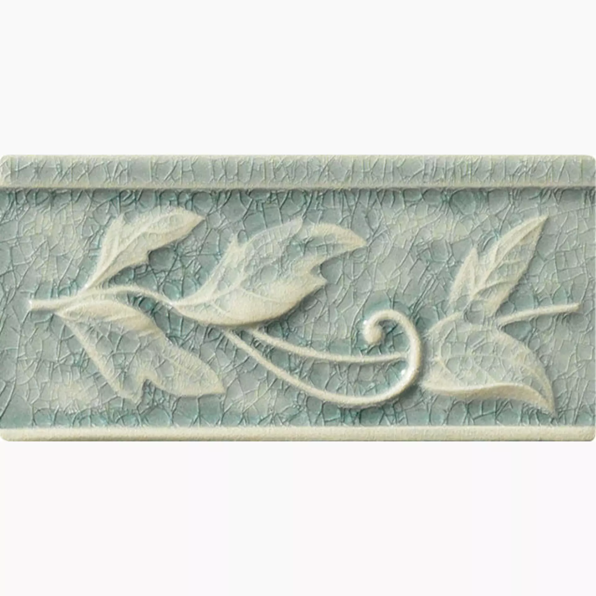 Settecento Traditional Style Grey Green Glossy Border Fregio 30536 7,5x15cm 13mm