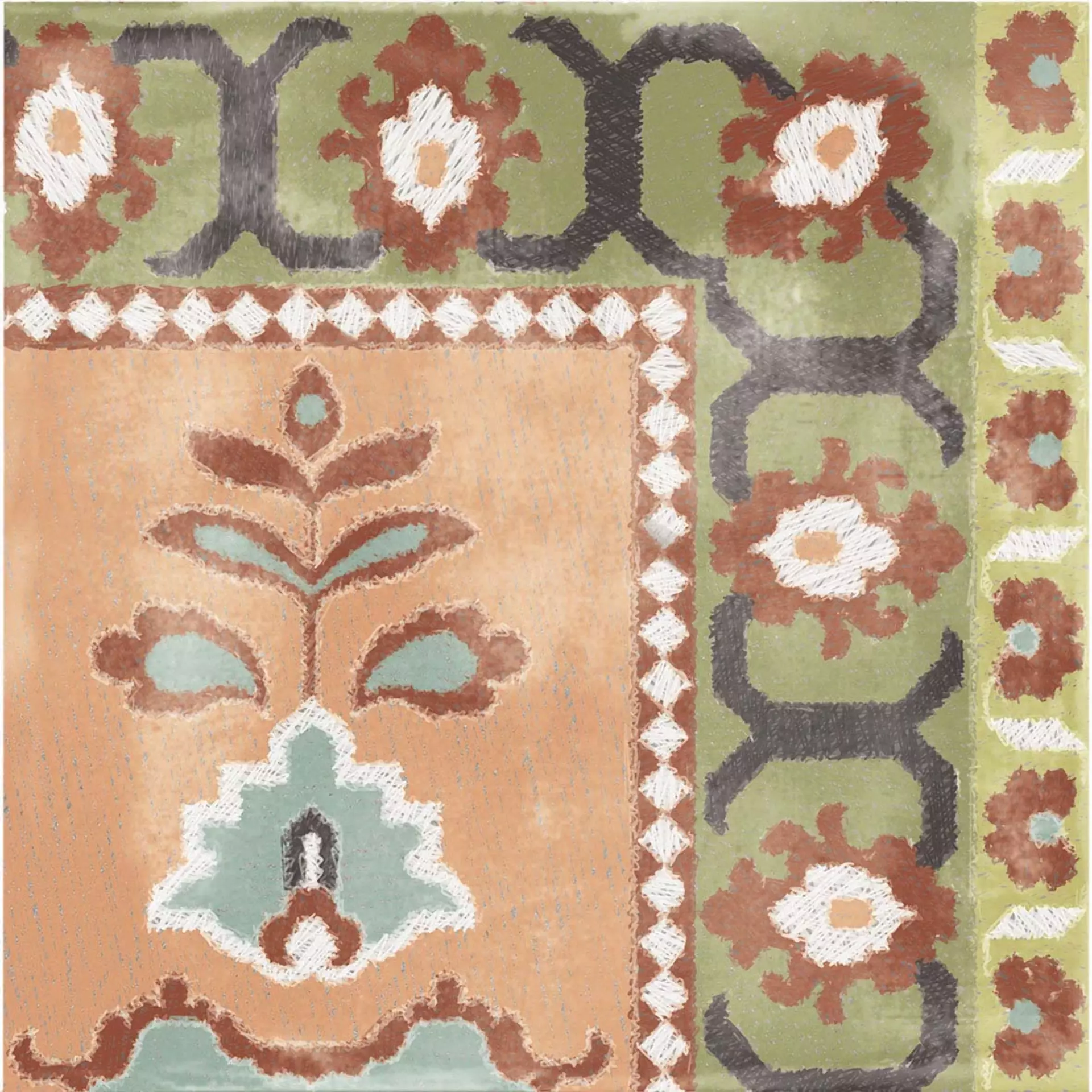 ABK Play Mix Multicolor Naturale Decor Carpet PF60003351 20x20cm 8,5mm