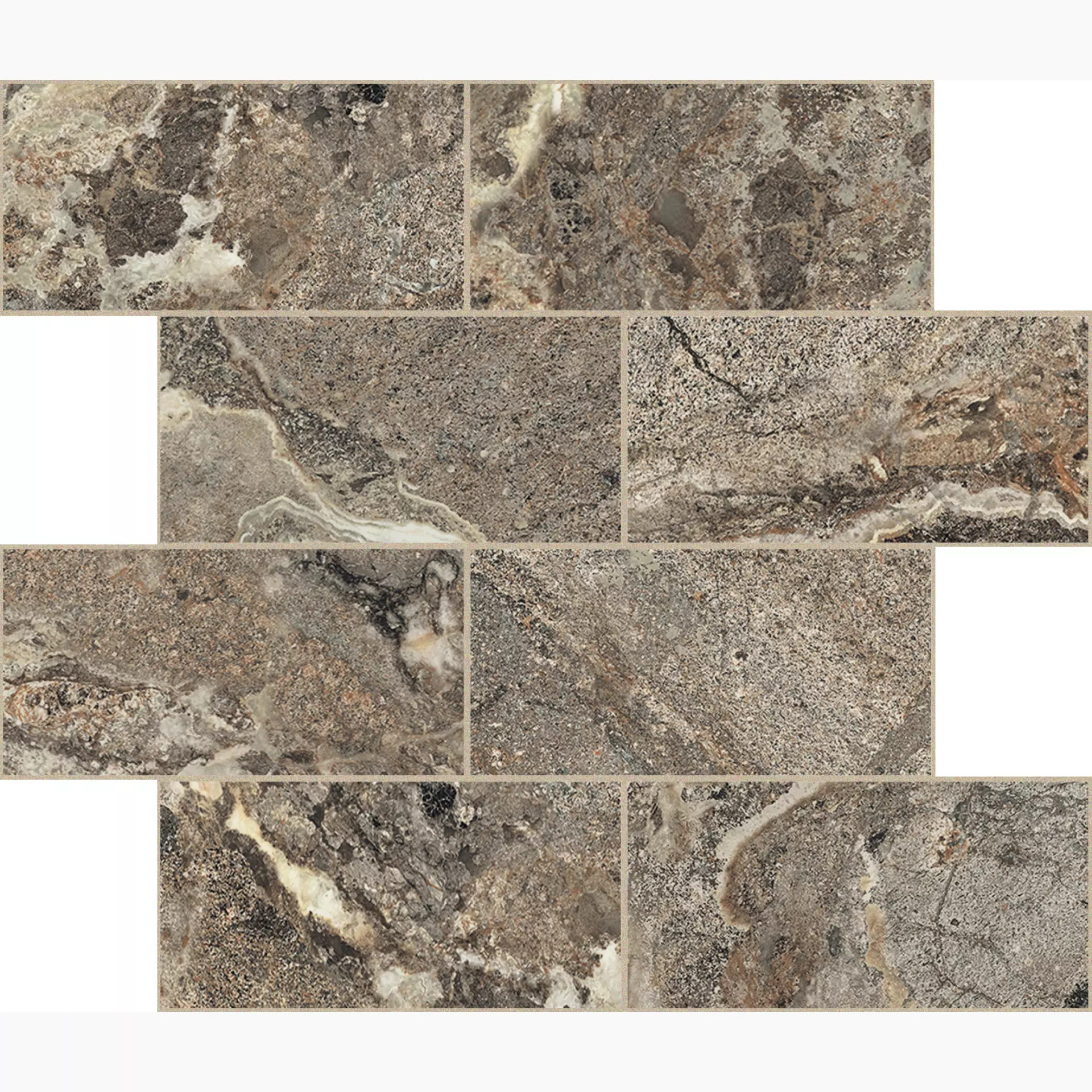 FLORIM Creative Design Onyx & More Golden Porphyry Strutturato Muretto Sfalsato 7,5x15 767712 7,5x15cm rectified 6mm