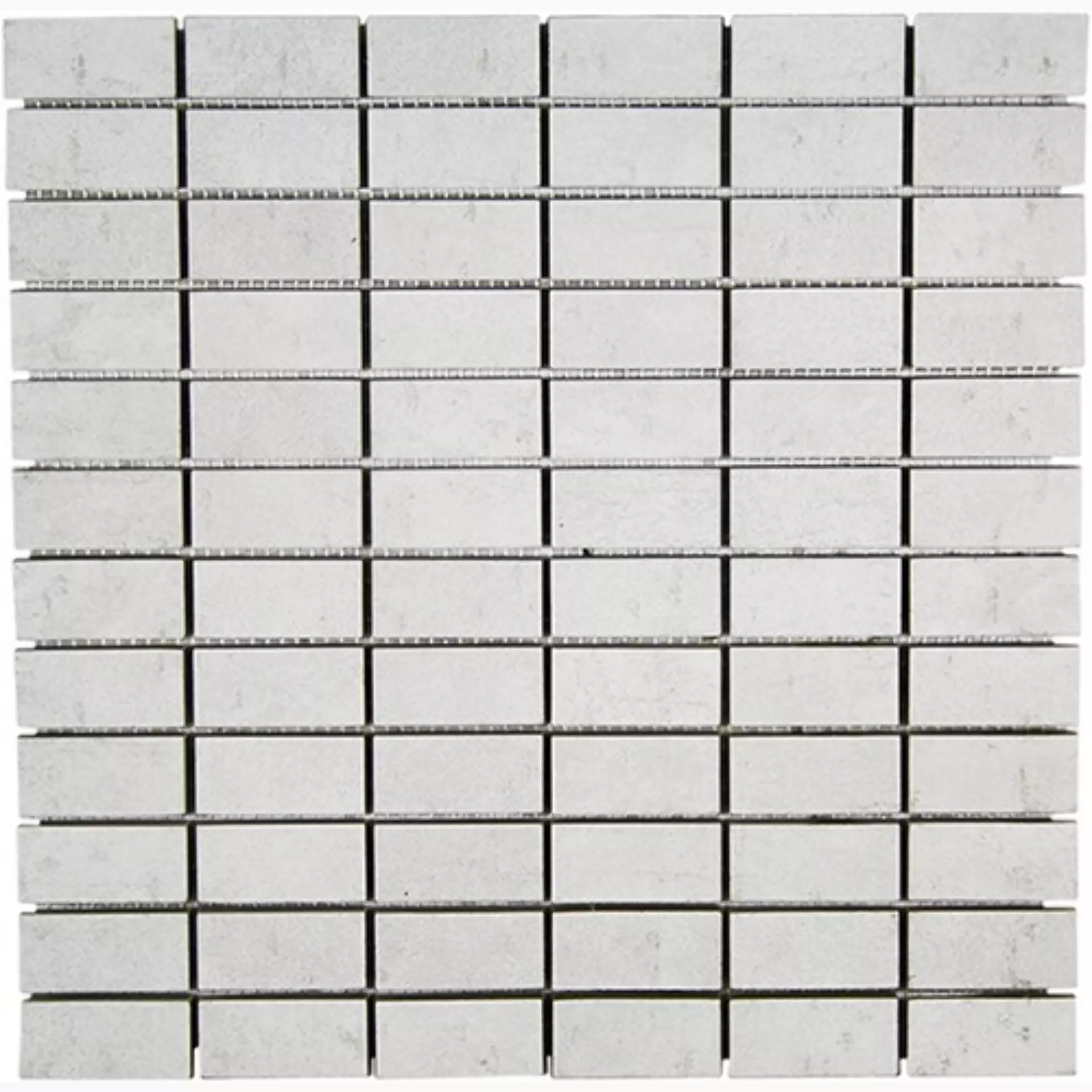 Terratinta Betontech White Matt White TTBT01M2N matt 30x30cm Mosaik 2,5x5 10,5mm