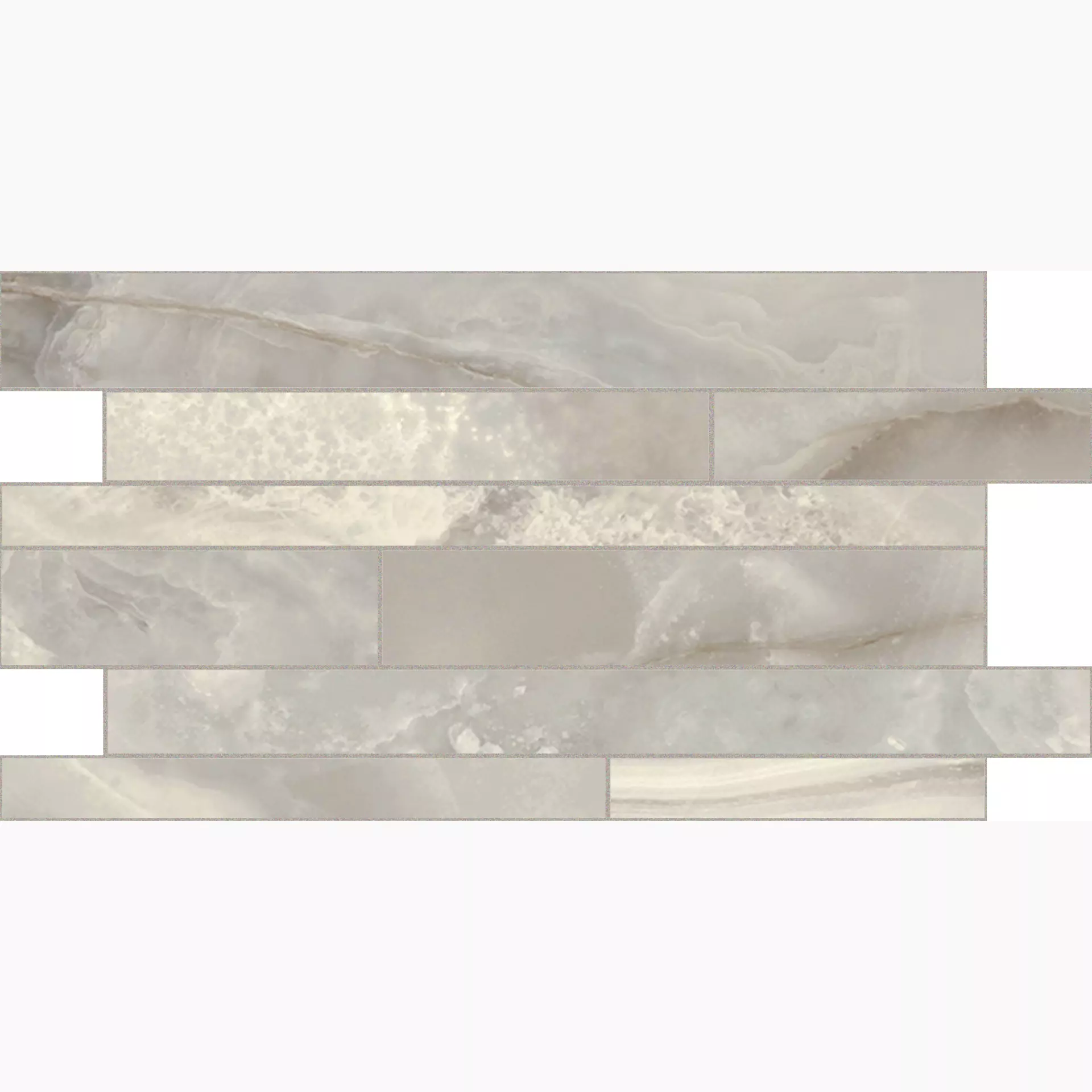 FLORIM Creative Design Onyx & More Silver Onyx Glossy Module Border Sfalsato 767672 30x60cm rectified 9mm