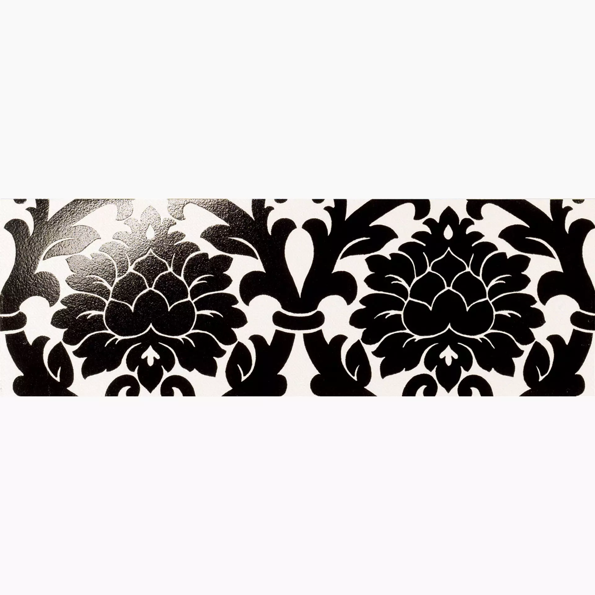 Settecento New Baroque White – Black Decor Velvet A+B 77006 24x72cm rectified 10mm