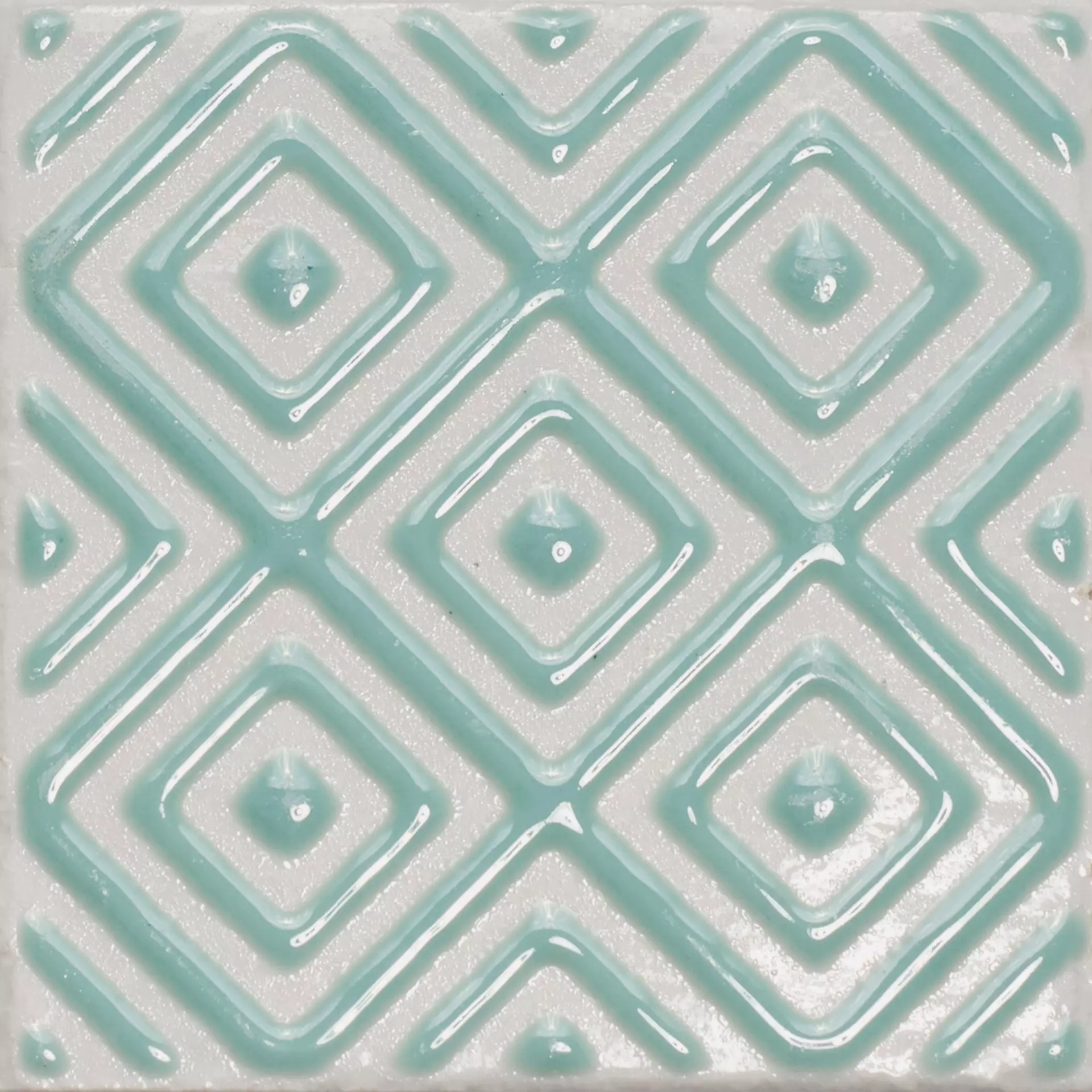 Elios Clay Aqua Lucido Aqua 00G1D50 glaenzend 10x10cm Dekor Pattern 9mm