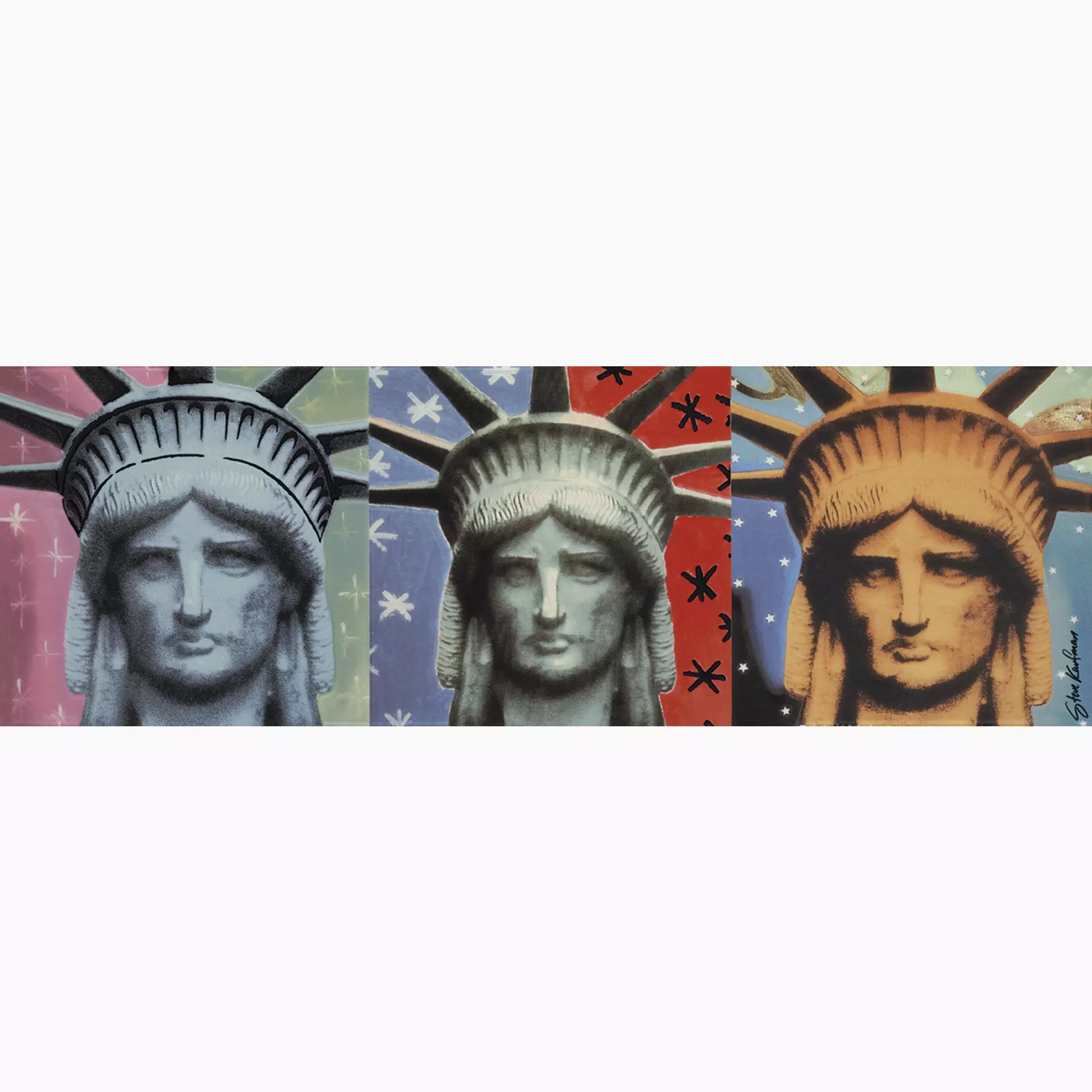 Settecento Kaufman Soggetto B Icons Lady Liberty 24183 31,9x96cm rectified 10mm