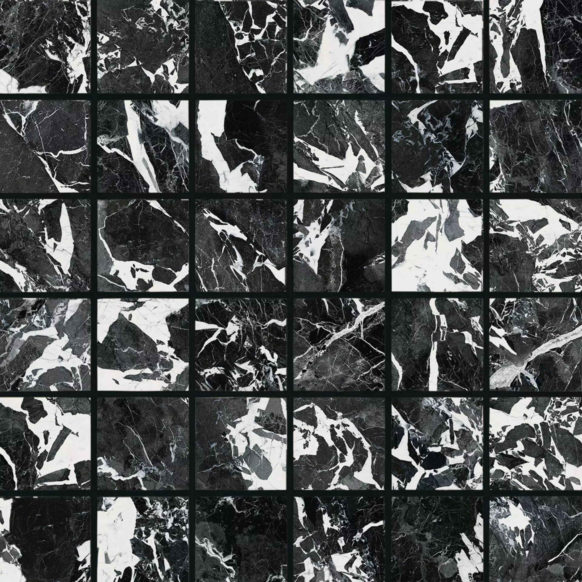 Imola The Room Black Natural Flat Matt Mosaik decori 30x30cm rektifiziert 6,5mm - MK.GRA AN6 30