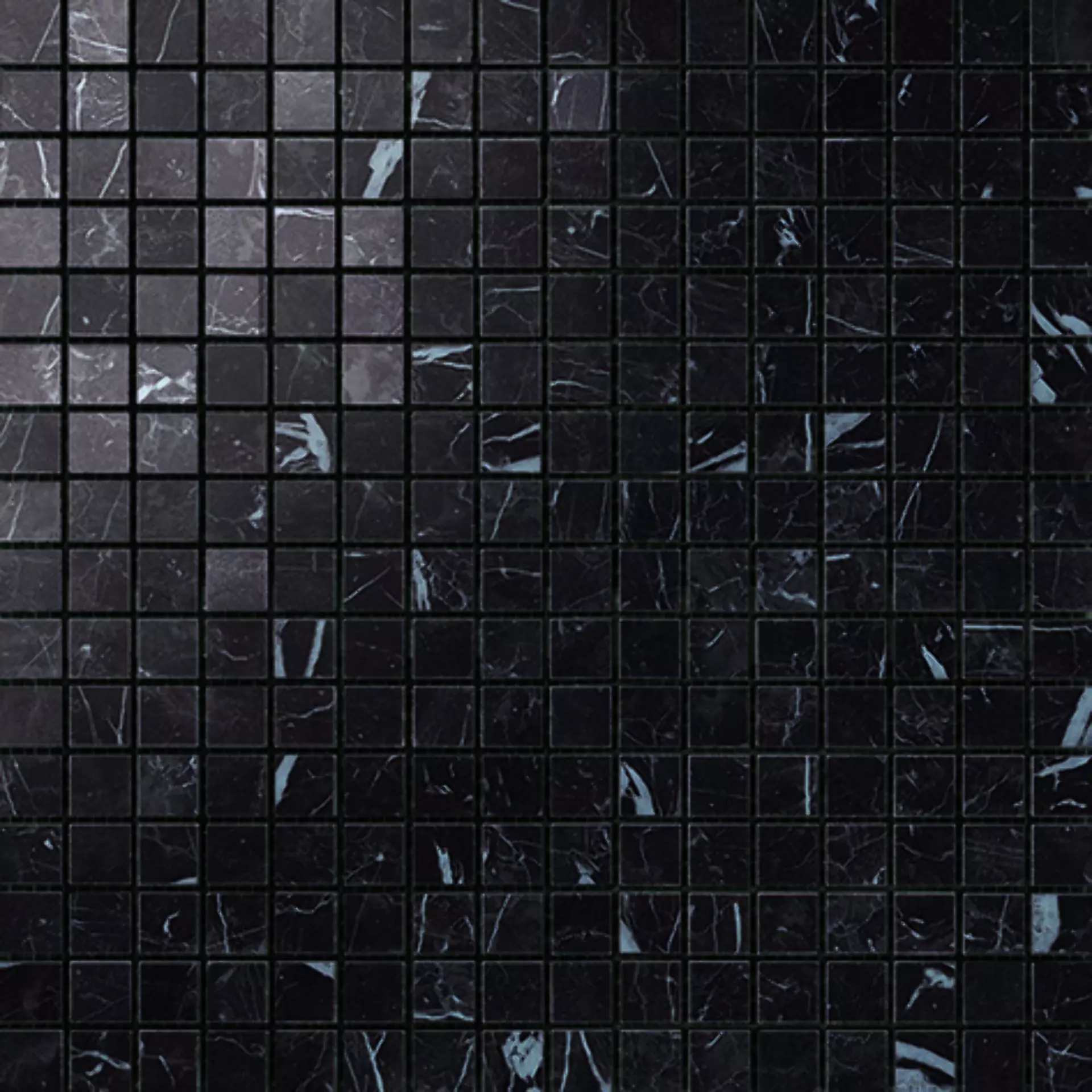 Atlasconcorde Marvel Stone Nero Marquina Lappato Mosaik AS3U 30x30cm rektifiziert