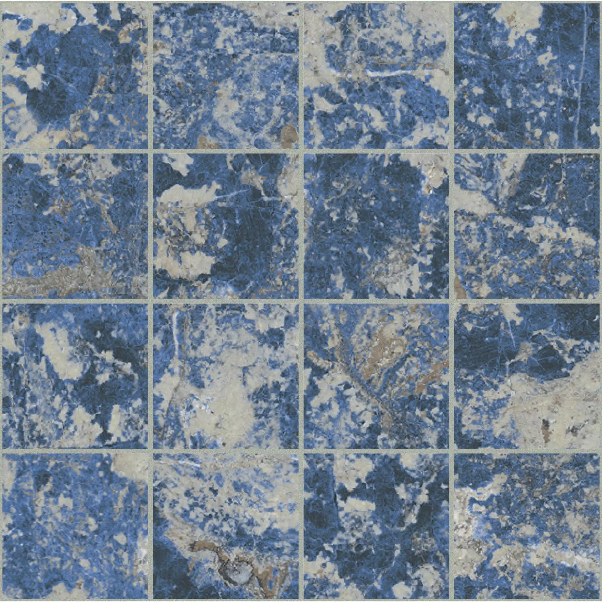 Florim Les Bijoux De Rex Sodalite Bleu Glossy Sodalite Bleu 767621 glaenzend 7,5x7,5cm Mosaik 7,5x7,5 rektifiziert 6mm