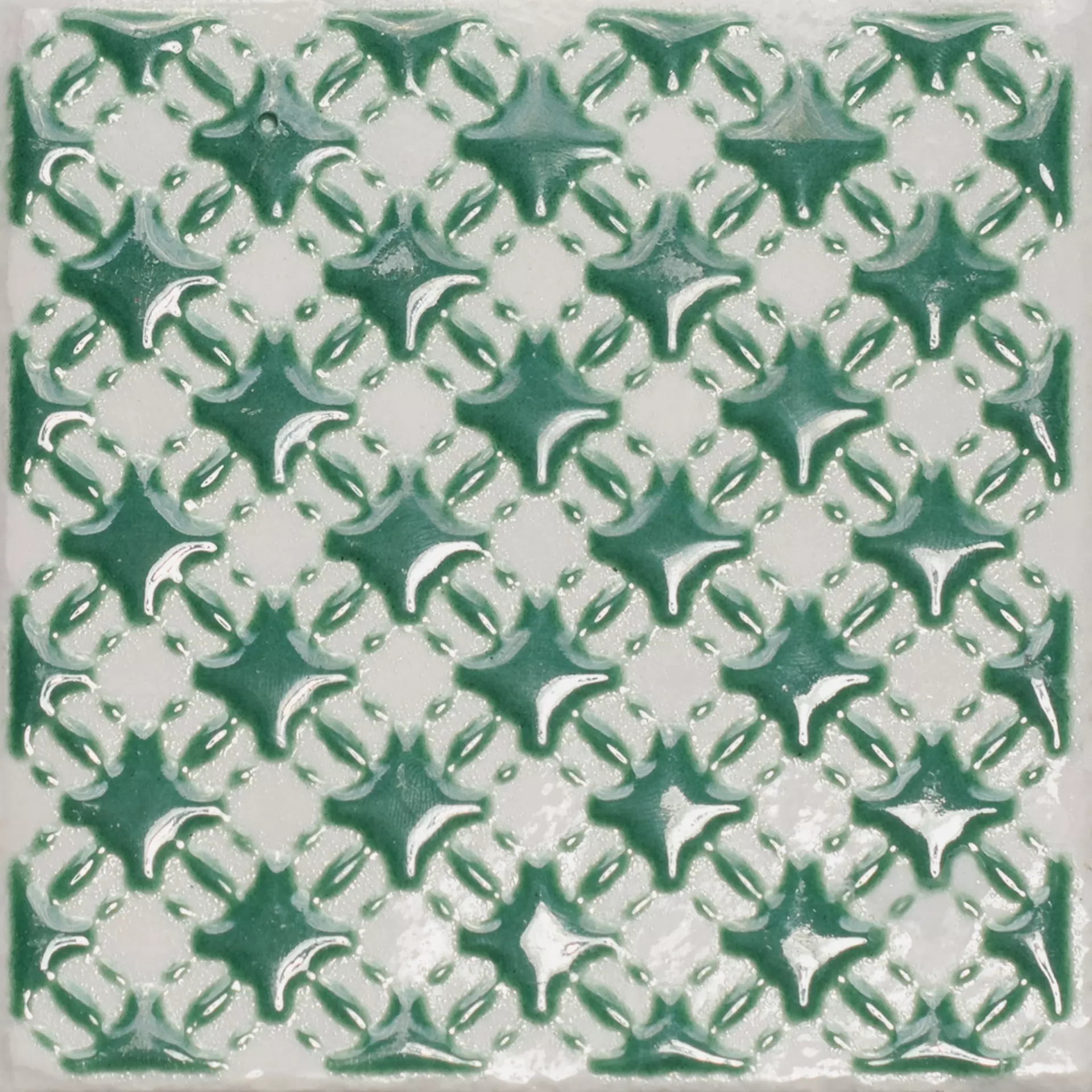 Elios Clay Emerald Lucido Decor Pattern 00G1D60 10x10cm 9mm